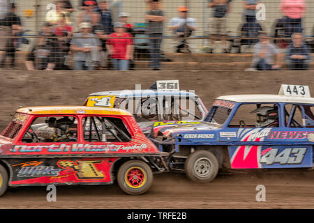 BriSCA Rennen treffen an der Adrian Flux Arena, Kings Lynn, Norfolk, Großbritannien Stockfoto