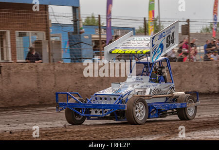 BriSCA Rennen treffen an der Adrian Flux Arena, Kings Lynn, Norfolk, Großbritannien Stockfoto