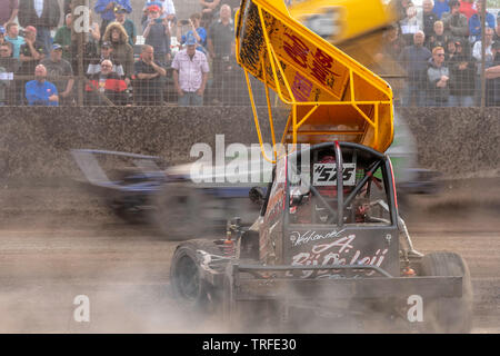 Stock Car Rennen treffen an der Adrian Flux Arena Kings Lynn, Norfolk, Großbritannien Stockfoto