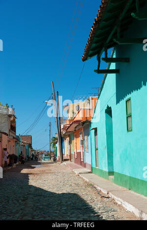 Straße von der UNESCO in die alte Kolonialstadt Trinidad, Provinz Sancti Spiritus, Kuba, Karibik Stockfoto