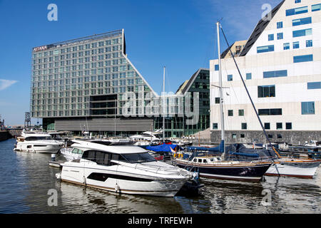 Amsterdam, Niederlande, Idock Insel Komplex, ehemaliger Westerdoksdijks, einem modernen Bereich der verschiedenen Büro-, Wohn- und Verwaltungsgebäude, Stockfoto