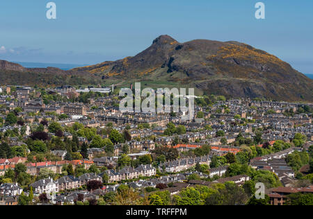 Blick auf die Stadt von Blackford Hill, Edinburgh Stockfoto