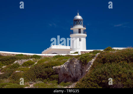 Leuchtturm, Cap de Cavalleria, Menorca, Baleric Inseln, Spanien Stockfoto