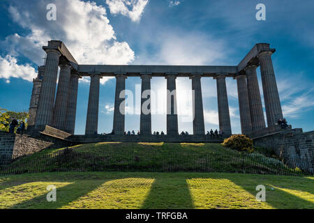 Säulen der nationalen Denkmal von Schottland, Calton Hill, Edinburgh Stockfoto