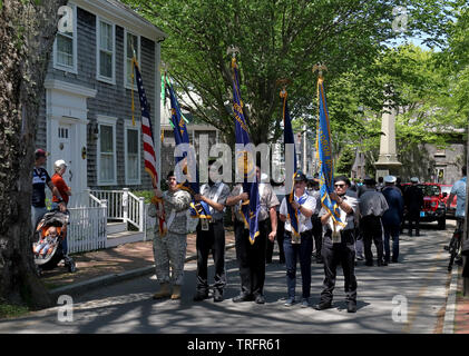 Nantucket, Massachusetts, 26. Mai 2019: Memorial Day Parade in Nantucket, Massachusetts. Stockfoto