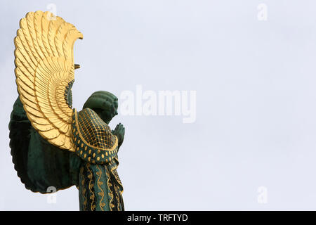 Ange. Statue. Othmar Schimkowitz. Eglise Saint-Léopold am Steinhof. Construite par Otto Wagner entre 1902 et 1907. Vienne. Autriche. Stockfoto