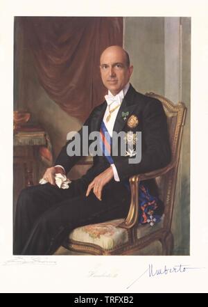 Umberto II., König von Italien, Additional-Rights - Clearance-Info - Not-Available Stockfoto