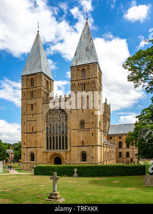 Southwell Mister und romanische Kathedrale in Nottinghamshire, England, Großbritannien Stockfoto