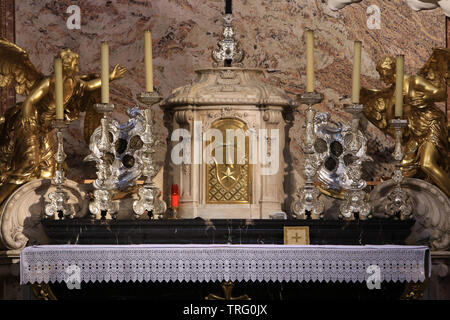 Wohnung. Karlskirche. St. Charles's Kirche. Vienne. Autriche. Stockfoto