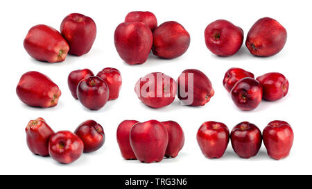Der rote Äpfel auf weißem Hintergrund. Stockfoto