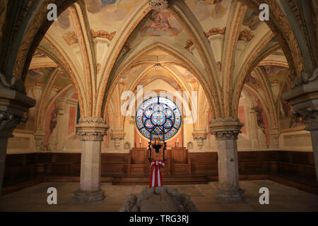 Salle capitulaire. Salle du Chapitre. Elle contient les Restes de 13 membres de la Maison des Babenberger. Stift Heiligenkreuz. Vienne. Autriche. Stockfoto