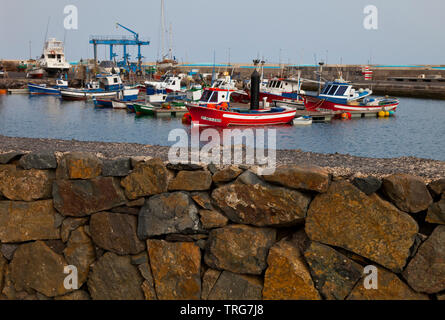 Puerto pesquero de Pueblo Gran Tarajal. Isla Fuerteventura. Provinz Las Palmas. Islas Canarias. España Stockfoto