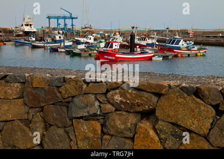 Puerto pesquero de Pueblo Gran Tarajal. Isla Fuerteventura. Provinz Las Palmas. Islas Canarias. España Stockfoto