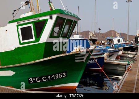 Puerto pesquero de Pueblo Gran Tarajal. Isla Fuerteventura. Provinz Las Palmas. Islas Canarias. España Stockfoto