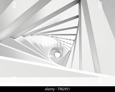 Abstrakte twisted Tunnel Hintergrund. 3D-Render Abbildung Stockfoto