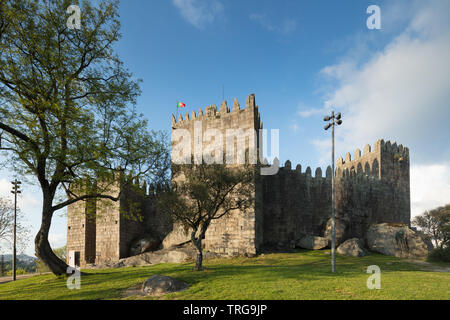 Das Schloss, Guimarães, Braga, Portugal Stockfoto