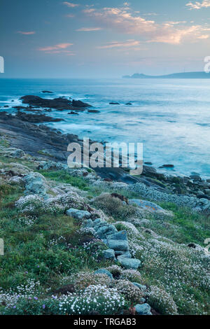 Cabo Vilan von Punta da Muxía, Costa da Morte, Galizien, Spanien Stockfoto