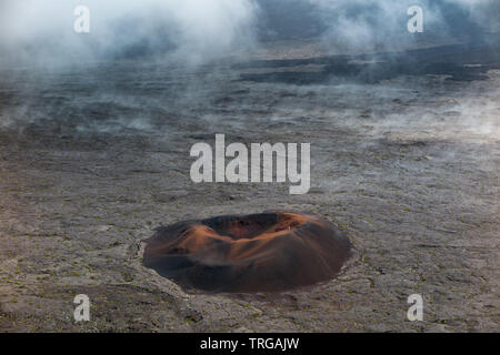 Formica Leo (eine kleine vulkanische Krater), Piton de la Fournaise, Réunion, Frankreich Stockfoto