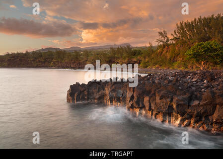 Pointe de Langevin, der südlichste Punkt der Europäischen Union, Réunion, Frankreich Stockfoto