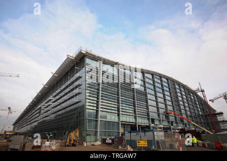 London Heathrow Terminal 5 im Bau Stockfoto