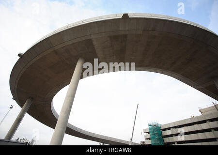 London Heathrow Terminal 5 im Bau Stockfoto