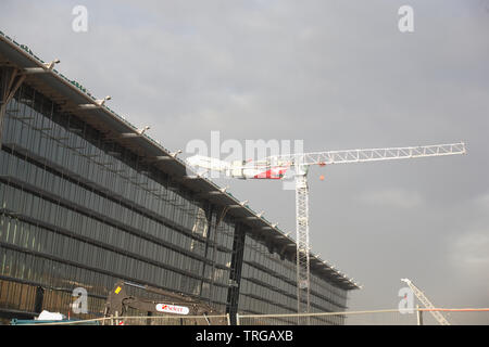 London Heathrow Terminal 5 im Bau Stockfoto