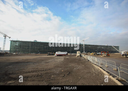 London Heathrow Terminal 5 im Bau Stockfoto