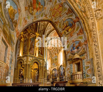 Die charola, runde Templer Kirche im Kloster von Christus (Convento de Cristo) Tomar, in der Region Centro in Portugal, formal die Ribatejo. Stockfoto