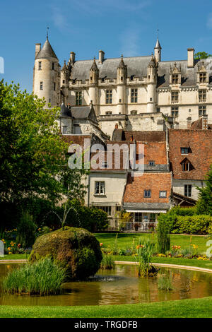 Logis Royal an der königlichen Stadt Loches, Indre et Loire, Centre Val de Loire, Frankreich Stockfoto