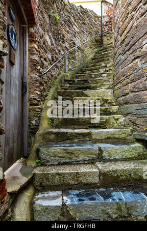 Bayard's Cove Schritte, Dartmouth, England Stockfoto