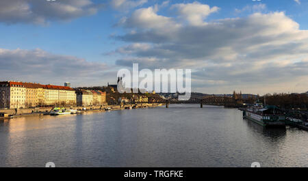 Die tschechische Hauptstadt Prag an der Moldau Stockfoto