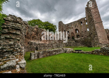 Norham Castle und Umgebung, Norham, Northumberland Stockfoto