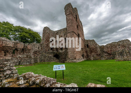 Norham Castle und Umgebung, Norham, Northumberland Stockfoto