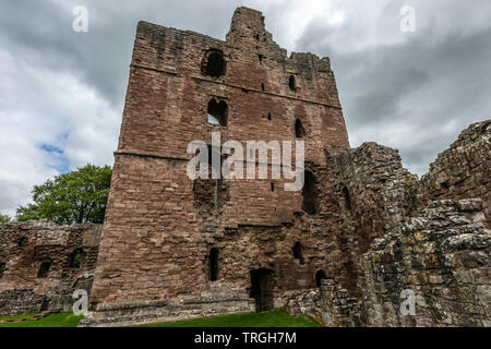 Norham Castle und Umgebung, Norham, Northumberland Stockfoto