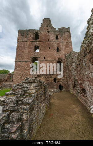 Norham Castle und Umgebung, Norham, Northumberland Stockfoto