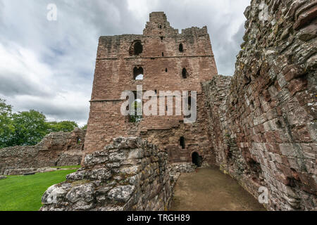 Norham Castle und Umgebung, Norham, Northumberland Stockfoto