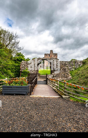 Norham Castle und Umgebung, Norham, Northumberland Stockfoto