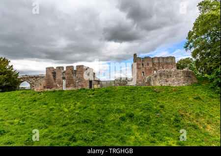 Norham Castle und Umgebung, Norham, Northumberland Stockfoto