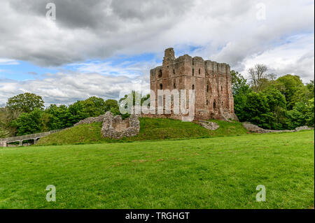 Norham Castle und Umgebung, Norham, Northumberland Stockfoto