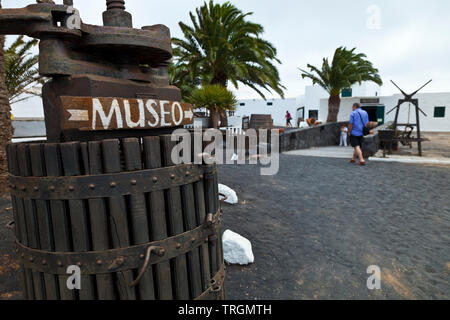 Museo del Vino. Bodegas El Grifo. La Geria. Isla Lanzarote. Provinz Las Palmas. Islas Canarias. España Stockfoto