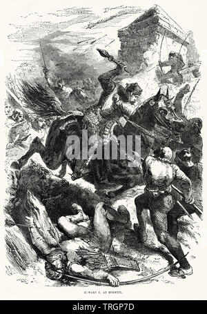 Edward I in Berwick, Illustration von John's Cassell Illustrated Geschichte Englands, Bd. I aus der frühesten Periode der Herrschaft von Edward der Vierten, Cassell, Petter und Galpin, 1857 Stockfoto