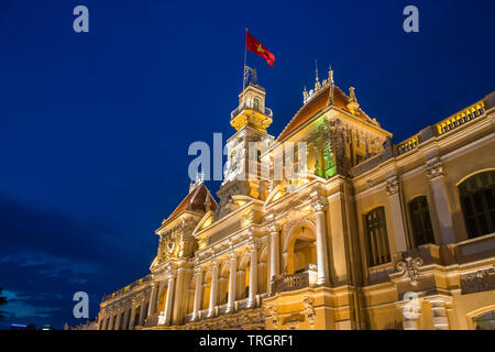 Das Gebäude des Volkskomitees in Ho Chi Minh Stadt Vietnam Stockfoto