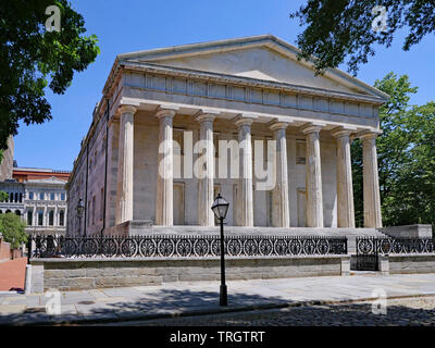 Historische zweite Bank der Vereinigten Staaten in Philadelphia Stockfoto