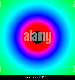 Computergrafik Bild des schönen und faszinierenden fraktale Verhalten einer mathematischen Funktion, Iteration von komplexen Zahlen. Stockfoto