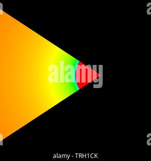 Computergrafik Bild des schönen und faszinierenden fraktale Verhalten einer mathematischen Funktion, Iteration von komplexen Zahlen. Stockfoto