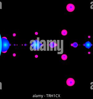 Computergrafik Bild des schönen und faszinierenden fraktale Verhalten einer mathematischen Funktion, Iteration von komplexen Zahlen. Stockfoto