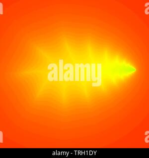 Computergrafik Bild des schönen und faszinierenden fraktale Verhalten einer mathematischen Funktion, Iteration von komplexen Zahlen. Stockfoto