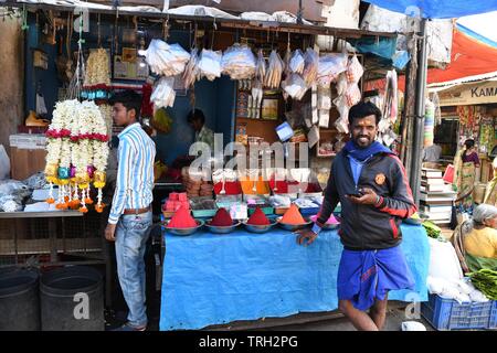 Devaraja Market in Mysore, Indien Stockfoto