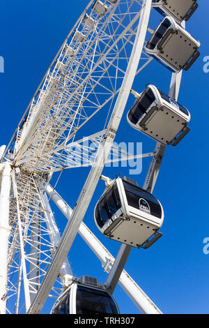 Das Rad von Liverpool Riesenrad fahren, neben Duke's Dock und neben der M&S-Bank Arena (ehemals der Echo Arena) auf der Liverpool together gelegen Stockfoto