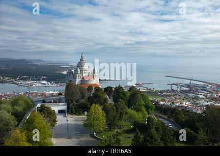 Santuário de Santa Luzia und der Küste, Viana do Costelo, Norte, Portugal Stockfoto